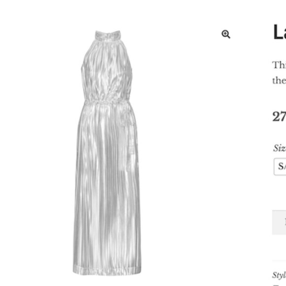 !! NWT !! Karmamia Leyla Silver Maxi Tres Chic! - Picture 1 of 4